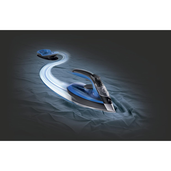 Rowenta Freemove: бездротове прасування, 2400W, 27 г/хв, DE5010 (блакитно-чорний)