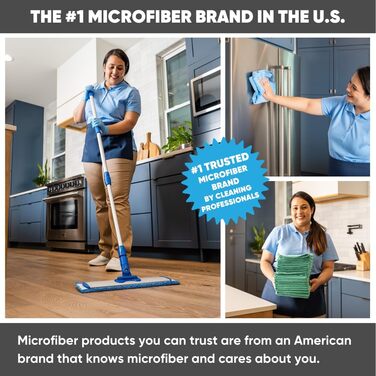 3 Pack Cinch Mop Replacement Heads, Microfiber Mops for Floor Cleaning and Wall Squeegees with Reusable Washable Pads, Compatible with Cinch Mop