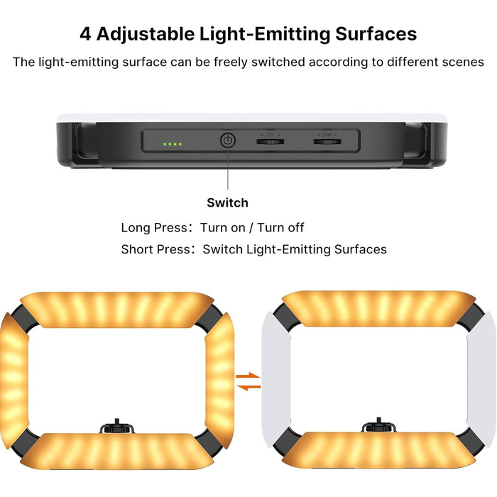 Стабілізатор для смартфона ULANZI з підсвічуванням та акумулятором 8000mAh - для відеозйомки, Live Stream, TikTok, YouTube