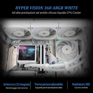 TR Hyper Vision 360 UB ARGB - Смарт-кулер для CPU з LCD-дисплеєм 3.95" (Чорний)