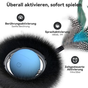 Інтерактивне іграшкове м'ячик для котів з лабіринтом та пір'ям, автоматична іграшка-приховище, мисливська гра, подарунок для кота