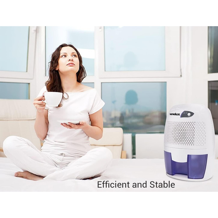 Senelux Powerful 500ml Portable Mini Air Dehumidifier, Quiet Air Dehumidifier, Small Air Dehumidifier Efficient and Stable, Moisture Absorber for Small Rooms, Basements, Bedrooms