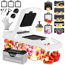 Мультиінструмент для овочів Nu Desire 26-в-1: слайсер, тертка, кубик-різак, спіралізатор, для овочів, фруктів, моркви, цибулі