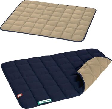 М'яка якісна лежанка для собак Doctor Bark (L, 100x80 см) – водонепроникна, для великих собак, миється до 95°C, колір: золото-блакитний