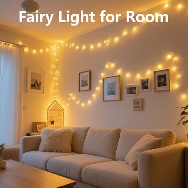 Гірлянда світлодіодна зовнішня 20 м, 200 LED, 24V, тепле біле світло, 8 режимів, для декору вечірки, саду, ялинки, святкування Пасхи