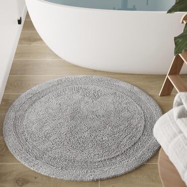 Килимок для ванної кімнати Wecon Home Hilda, бежевий, 55x65 см, з антиковзким покриттям, сертифікат Oeko-TEX Standard 100, можна прати в машині