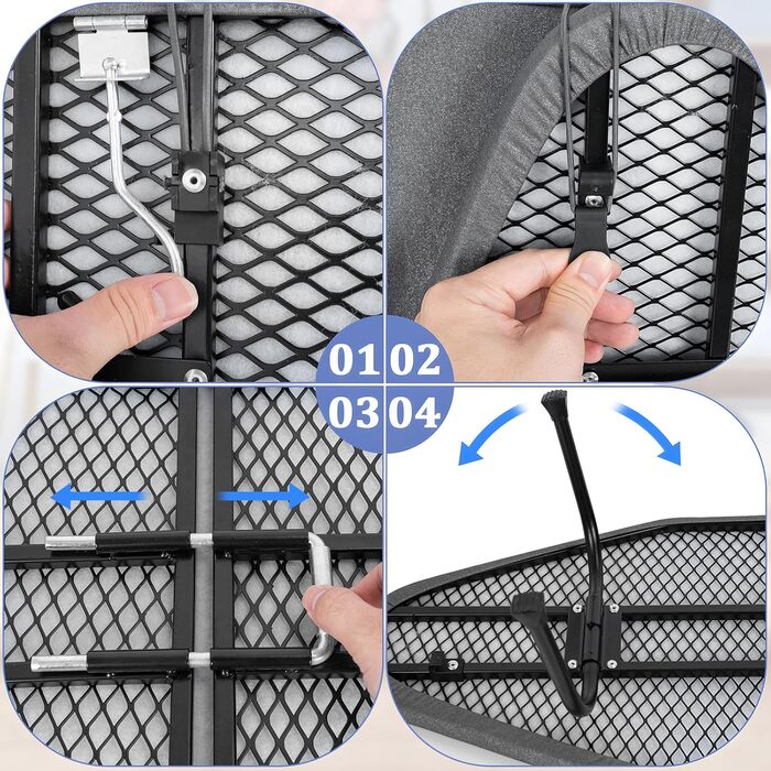 Відкидна прасувальна дошка з підставкою для праски, регульована по висоті, з антиковзними ніжками, компактна (сірий, 81 x 32 x 16 см)