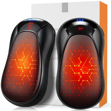 Електричний грієчка для рук, багаторазовий, 6000mAh, 2 шт., 3 режими, швидкий нагрів, до 55°C, портативний, з магнітною зарядкою, подарунок для кемпінгу та активного відпочинку