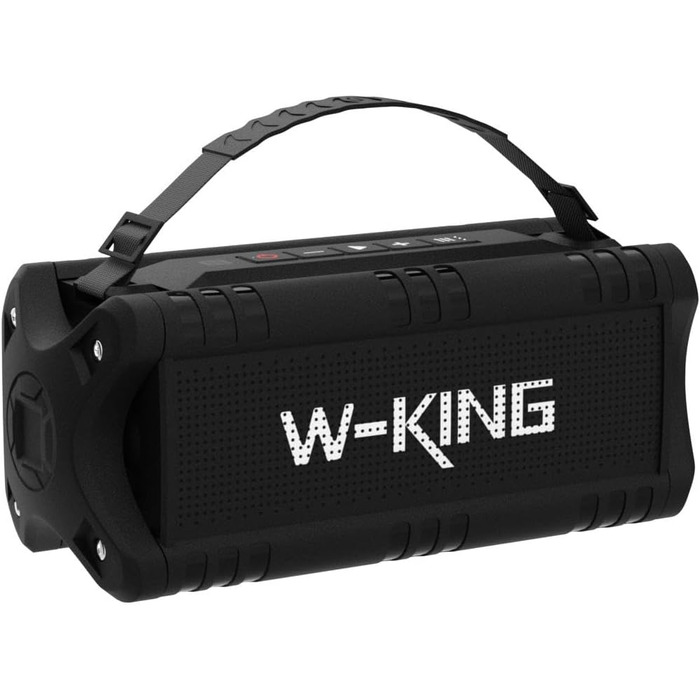 W-KING Bluetooth колонки: портативна, водонепроникна (IPX6), 60W, 24 години роботи, TF карта, USB, AUX, чорний
