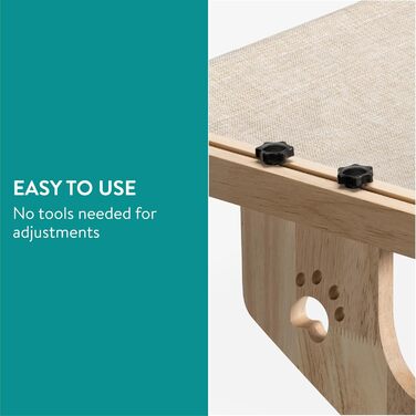 Navaris Cat Hammock for Windowsill - Cozy Lounger - Window Perch Cat Bed - Window Sill Lounger for up to 14 kg - Tool-Free Assembly