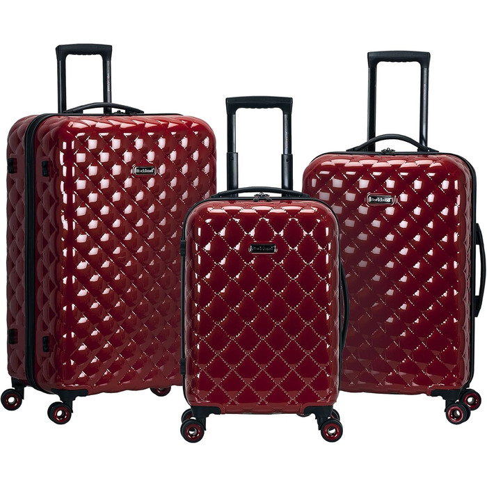 Набір валіз Rockland Quilt Hardside 3-Piece (20/24/28) Червоний, Getaway Solids