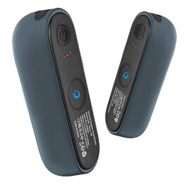 Електричний гріє для рук та кишень 2-в-1, 10000mAh, з магнітним кріпленням, 3 режими нагріву, багаторазовий, для активного відпочинку, кемпінгу, подарунок для жінок та чоловіків (Стандарт - Синьо-сірий)