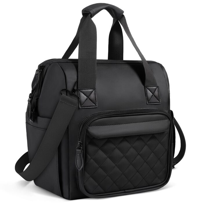 Чохол-холодильник 20 л, чорний: ізольована сумка-ланчбокс з PEVA-підкладкою, водонепроникна, з кількома відділеннями та плечовим ременем – для роботи, школи, авто, пікніка