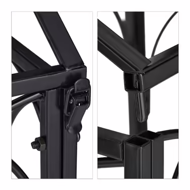 Relaxdays Metal Flower Shelf with Roof