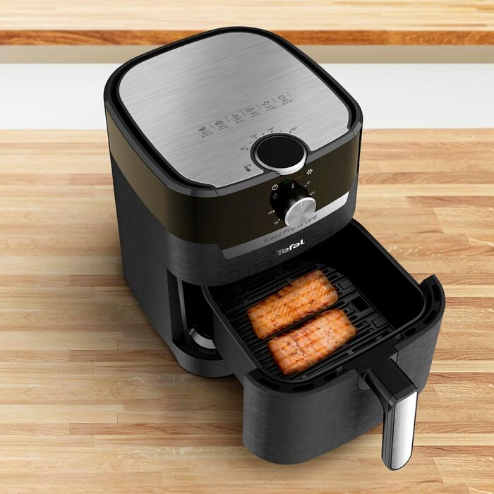 Tefal EY5018 Easy Fry & Grill Classic Hot Air Fryer | 2-in-1 Technology (Air Fryer and Grill) | XL | 4.2 Liter for 6 Portions | 1550 Watts | Energy-Saving | Oil-Free | Healthy Fryer | Black