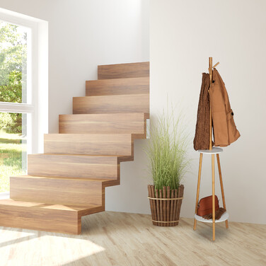 Relaxdays Wardrobe Rack White/Natural