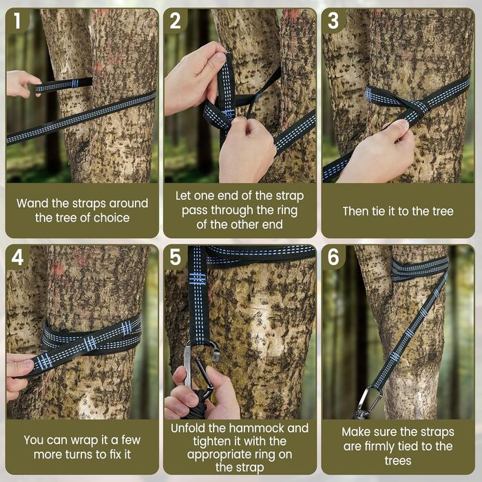 Гамак для двох осіб XXL 300x200 см – Складаний, ультралегкий, переносний. Міцний гамак для відпочинку на природі (300 кг) – ідеально для саду, кемпінгу, подорожей (мілітарі)