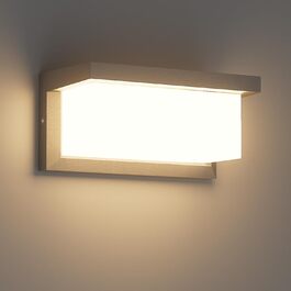 Klighten LED Outdoor Wall Light, IP65 Waterproof Outdoor Wall Light, 3000K, Rectangular Wall Light for Indoor and Outdoor Use, Patio, Garden, and More. Anthracite