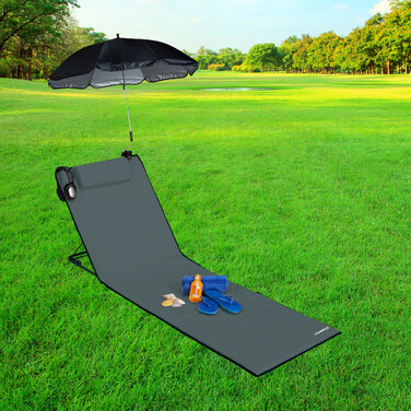 Relaxdays Beach Mat with Sunshade