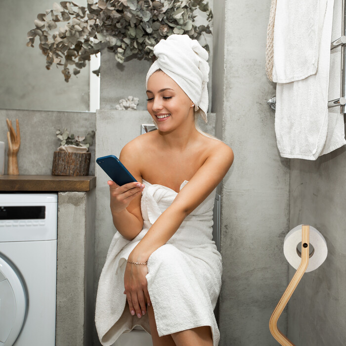Туалетний набір Relaxdays в сіро-дерев'яному стилі