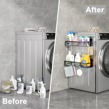 Магнітна поличка для холодильника з 8 гачками, 2 шт. - органайзер для кухні