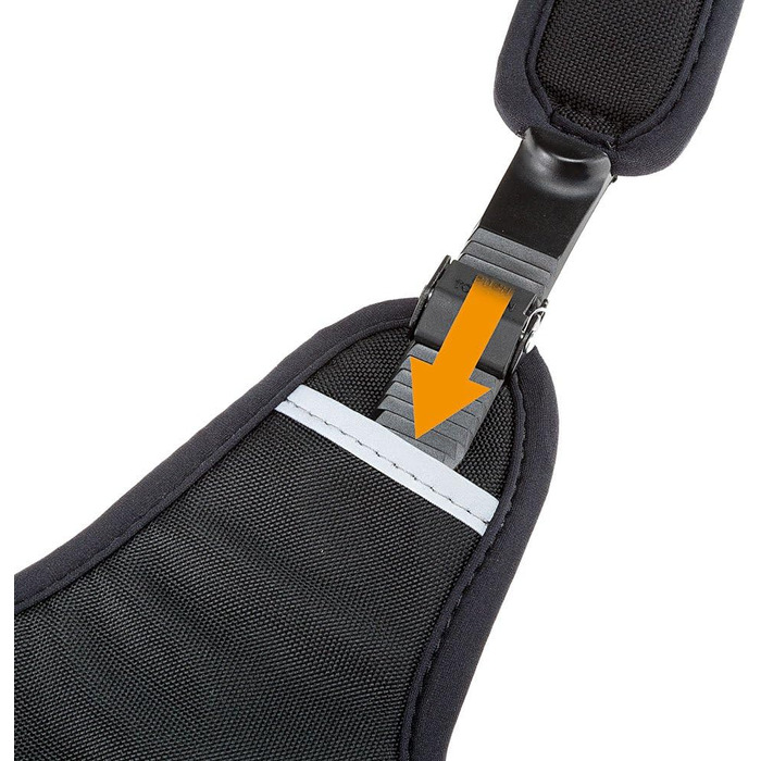 Шлейка для собак Ferplast Ergo Trekking Medium, чорна, з 6 застібками, вишукана посадка, світловідбиваюча, з підкладкою