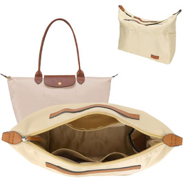 Органайзер-вкладиш для сумки Longchamp GADITIEK, бежевий — органайзер для аксесуарів, підтримує порядок у жіночій сумці