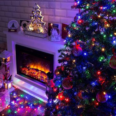 LED гірлянда 10м, 100 LED, тепле біле світло, для дому та саду, святкова прикраса, 8 режимів, таймер, вологостійка