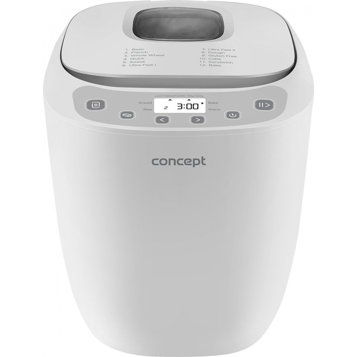 Хлібопічка Concept PC5520, біла, 550 Вт