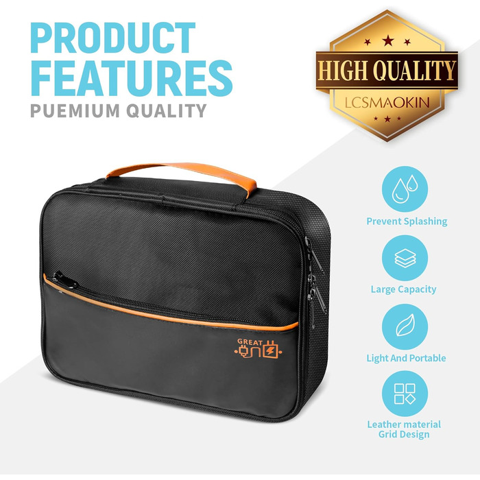 Органайзер для кабелів та аксесуарів для подорожей - Double Layer XL, чорний