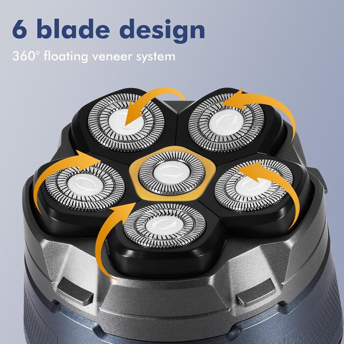 Електричний чоловічий голчастий тример ALLOMN для голизни, бездротовий, вологостійкий, з ротаційними лезами та магнітним голчастим блоком