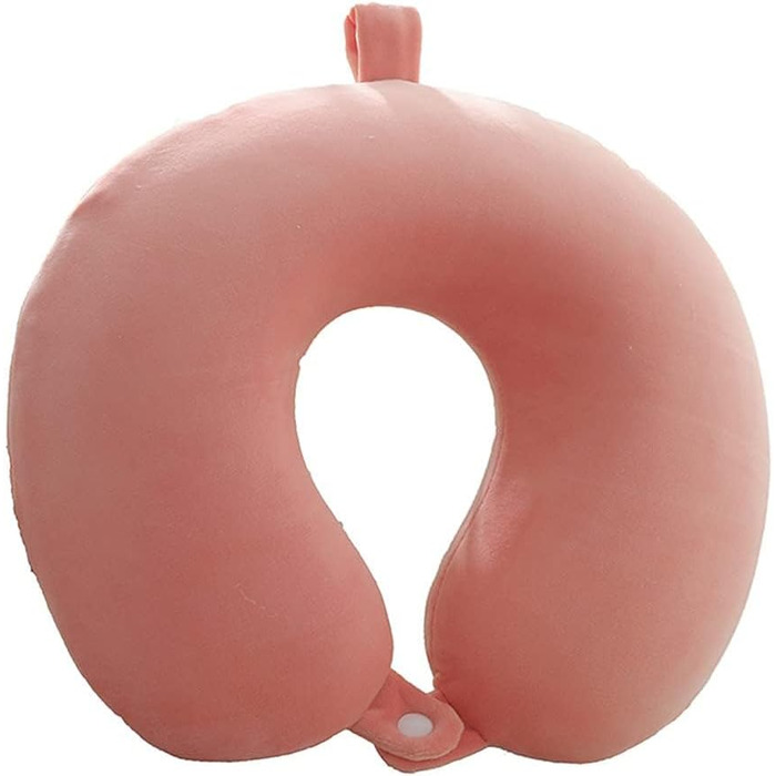 Подушка для шиї в літак/подорожі з Memory Foam, підтримуюча, комфортна, рожева