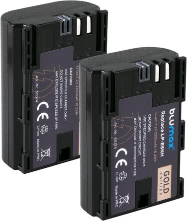 Акумулятор Blumax LP-E6NH для Canon (2250mAh) + Slim Dual Charger LP-E6P/N для Canon EOS R/R5/R6/R7/5D Mark III/IV/7D/90D