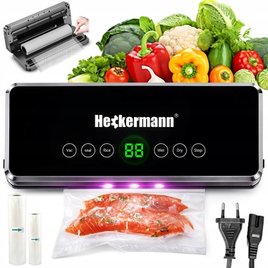 Вакууматор Heckermann 3600, чорний, 140 Вт, 0,30 см