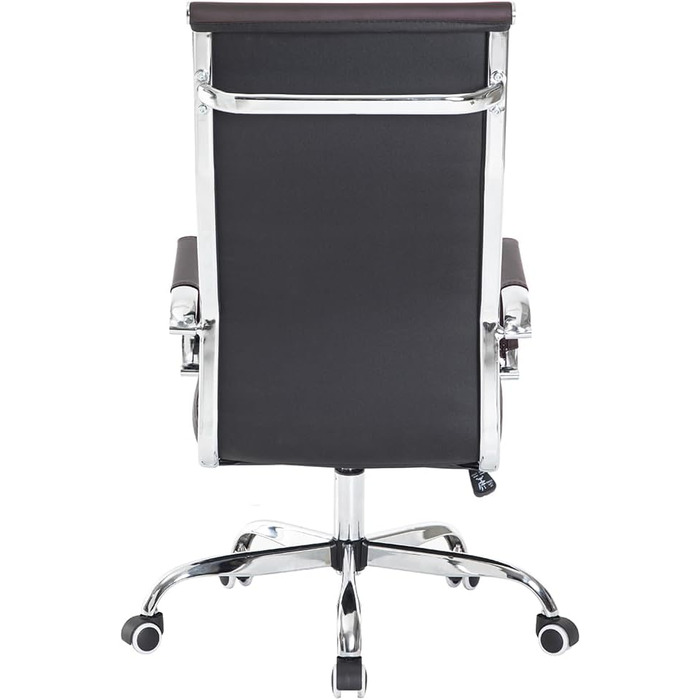 Ергономічне крісло BAKAJI для офісу: комп'ютерне крісло з високою спинкою, регульовані підлокітники, функція гойдання, до 136 кг, коричневе