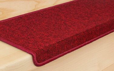 Kettelservice-Metzker Stair Treads/Stair Mats Ariston Rectangular 15 Pieces Burgundy 15 Pieces Burgundy Rectangular