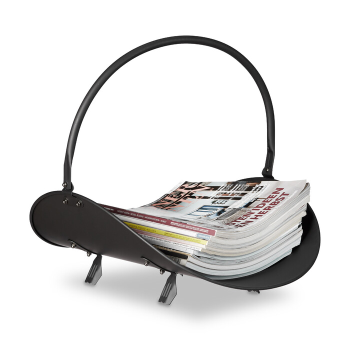 Relaxdays Firewood Basket, Black