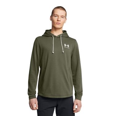 Чоловіча толстовка з капюшоном Under Armour Rival Terry Lc Hoody, темно-синя з зеленим (розмір L)