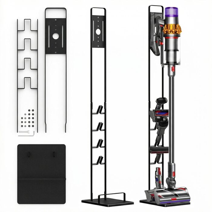 Підставка для пилососа Dyson V15, V12, Gen5, V11, V10, V8, V7 - сталева, 127 см, без свердління