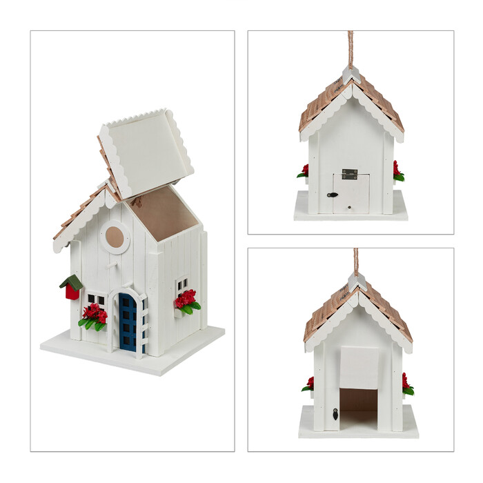 Relaxdays Decorative Birdhouse in Country House Style