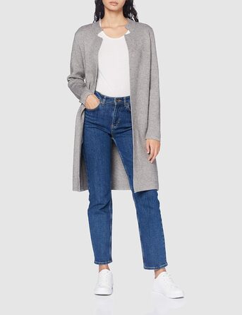 Жіночий кардиган-туніки Organ Daen з довгими рукавами, блоки кольорів Бордо/Чорний (TXS, Сірий)