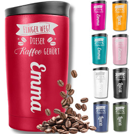 Термокружка KUINEA для кави та чаю, 350 мл, нержавіюча сталь, з невеликим клапаном, зелена, BPA-free