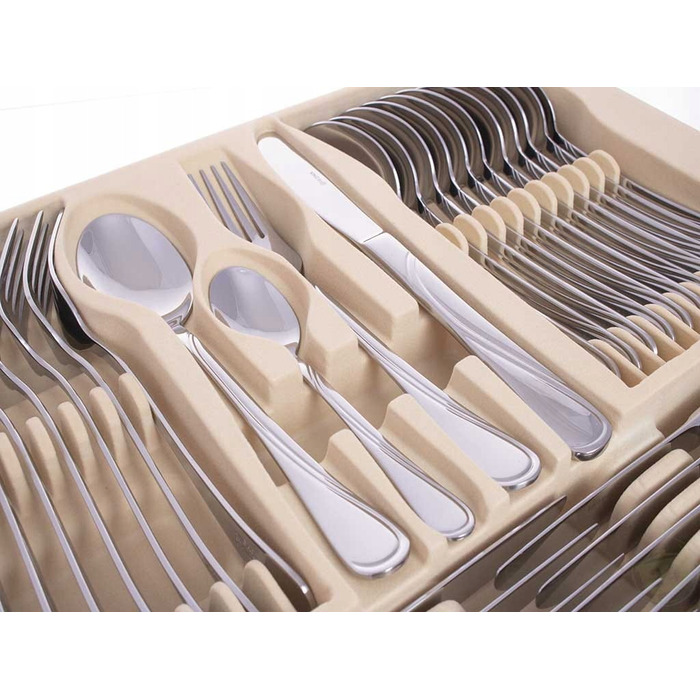 Набір столових приборів Kinghoff на 72 предмети для 12 осіб, метал, глянцевий