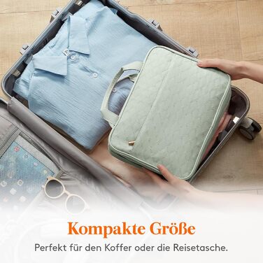 Чохол для туалетних аксесуарів Lifewit для подорожей, великий органайзер для косметики з гачком, прозорий, м'ятно-зелений (L)