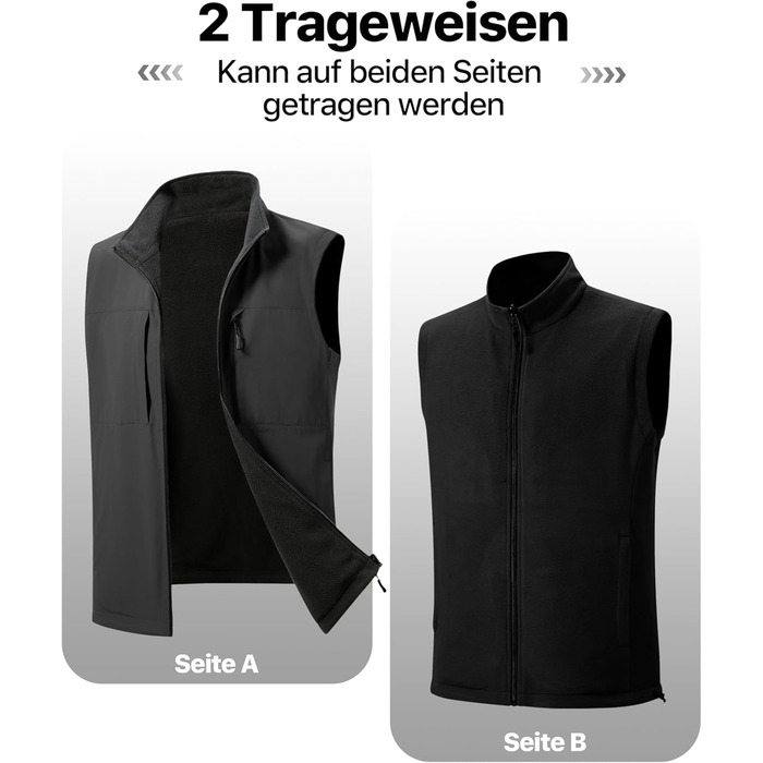 Чоловіча флісова вітровка Free Oldier: тепла, вітронепроникна, двостороння, для роботи та прогулянок. Колір: синьо-чорний (L, сіро-чорний)