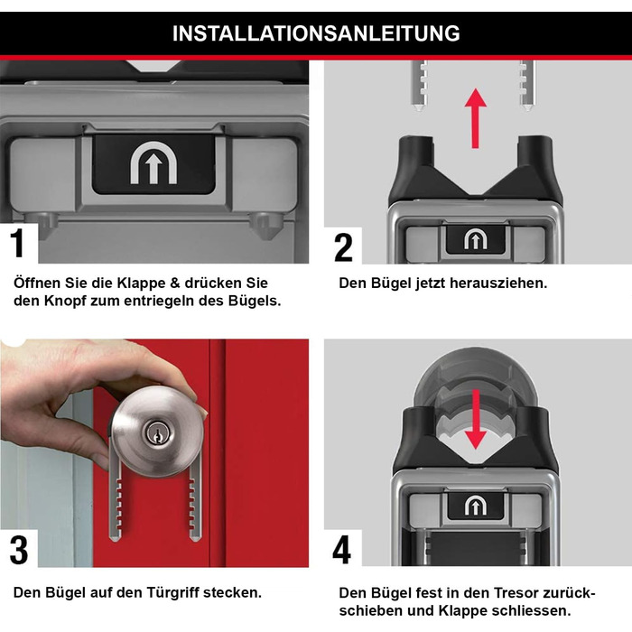 Сейф для ключів Master Lock з кріпленням на стіну, зовнішній, 12.6 x 7.2 x 5.2 см, з регульованим бугелем