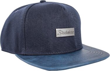 Кепка бейсболка Blackskies® Vanguard Snapback з замком, вельвет, штучна шкіра, унісекс, для чоловіків та жінок, Navyblau (темно-синій)