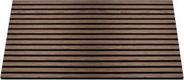 Акустичні настінні панелі HORI з ефектом дерева для шумоізоляції та декору стін, 120x60x2,1 см, колір Walnut Rustic (темний горіх)