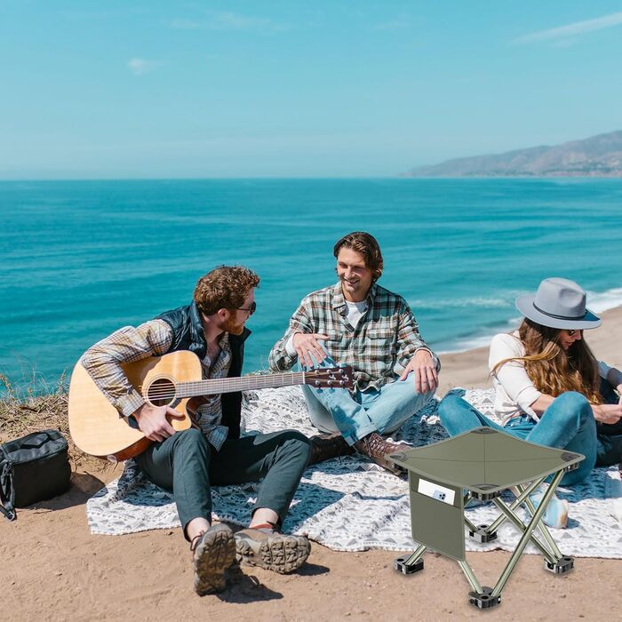 Туристичний складаний стільчик для відпочинку на природі, армійного кольору, 33 см