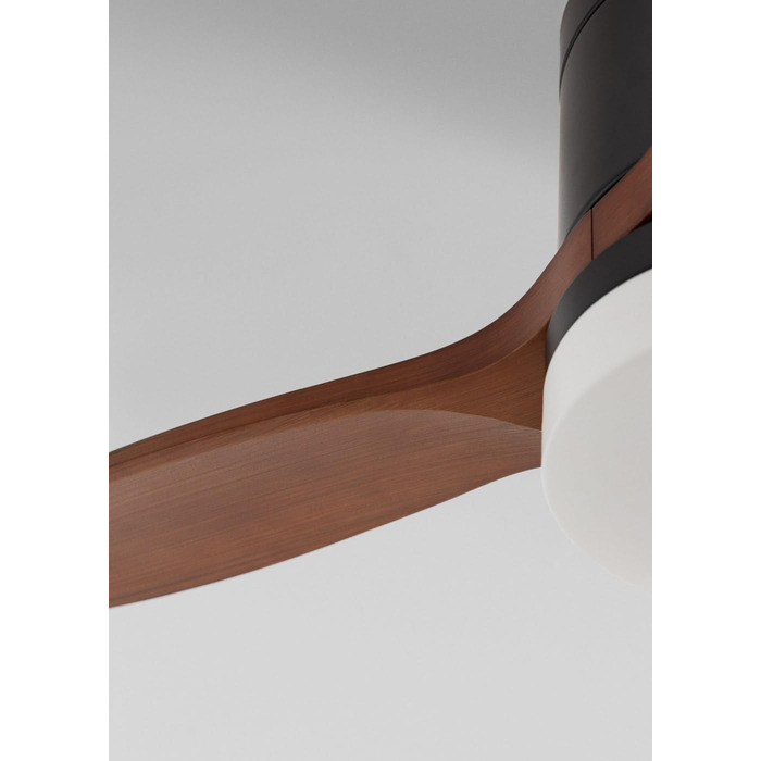 Стельовий вентилятор CREATE WINDCALM з LED-освітленням та пультом ДК, 40 Вт, Ø112 см, 6 швидкостей, 3 режими світла, режим літо/зима, чорний з темним деревом